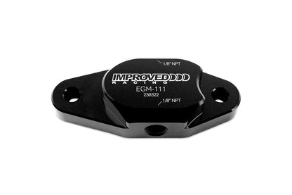 Improved Racing - Oil sensor adapter, w/ 2 x 1/8" NPT ports, C7 Corvette pan, Holley LT oil pan, L8T pan