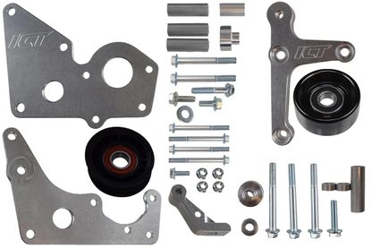 ICT Billet -  Low Mount Alternator, Power Steering Pump Brackets Compatible with LS Corvette LSX LS1 LS3 LS2