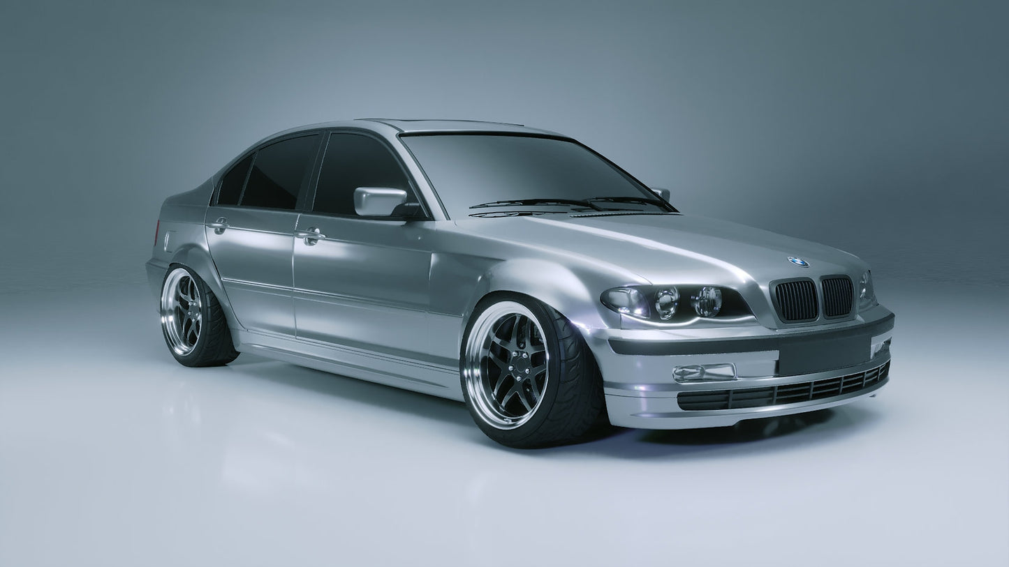 Big Duck Club - BMW E46 Sedan Front Overfenders (+60mm)