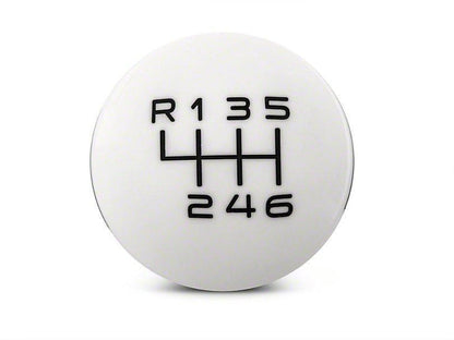RTR - WHITE SHIFT KNOB - BLACK ENGRAVING (11-14 GT, V6)