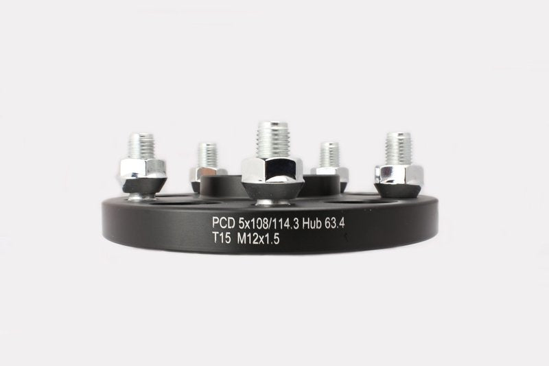 ISC Suspension 5x108 to 5x114 15mm Wheel Adapters Black
