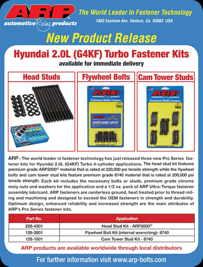 ARP Hyundai 2.0L G4KF Turbo Flywheel Bolt Kit