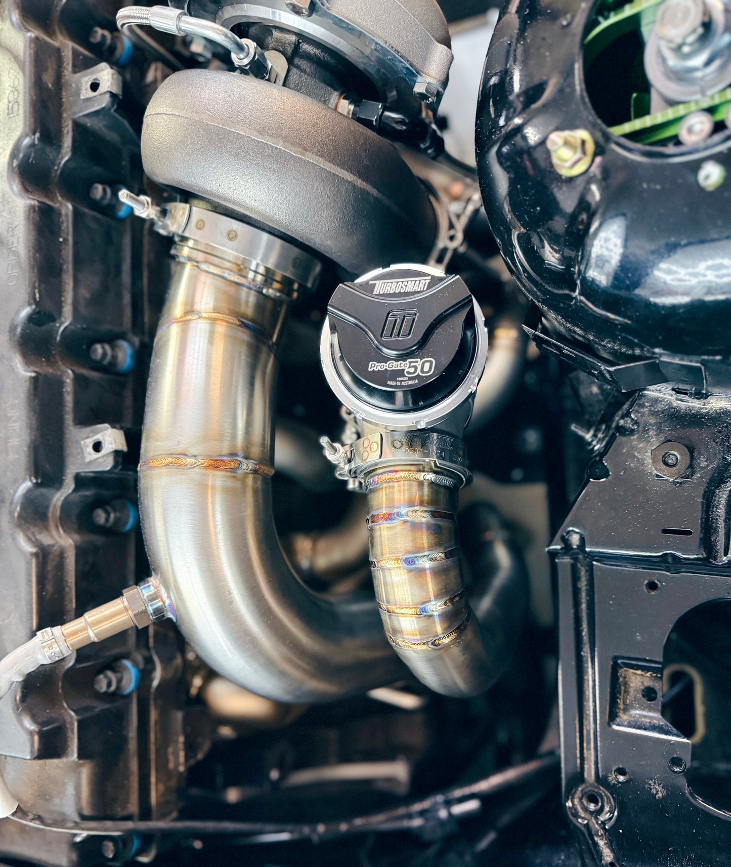 AK Vortec 4200 Into E36 Down Pipe (fully back-purged)