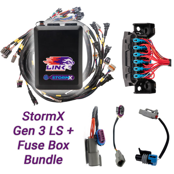 LINK ECU - Gen3 LS Bundle - G4X StormX ECU + LS Engine Harness + Fuse Box bundle