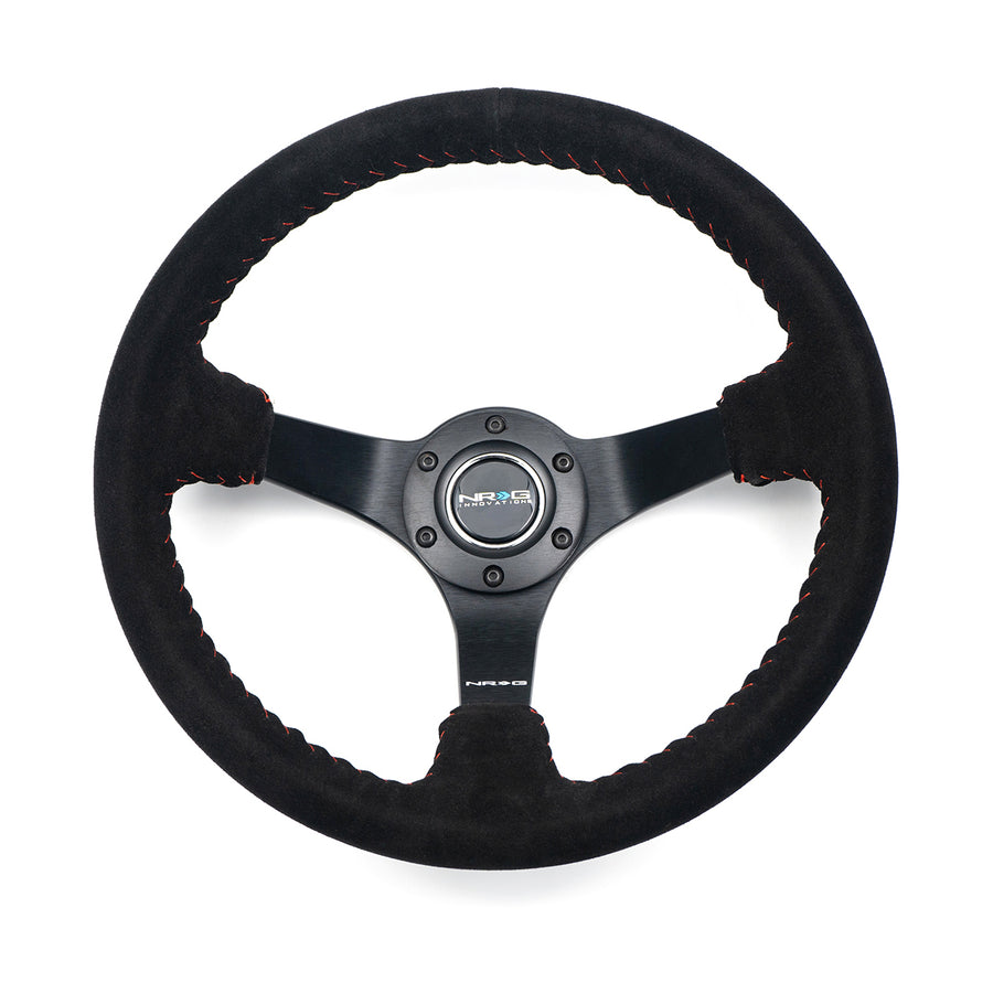 NRG - 350MM DEEP DISH STEERING WHEEL SUEDE SOLID SPOKE