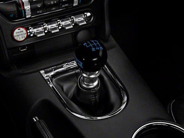 RTR - BLACK SHIFT KNOB - BLUE ENGRAVING (15 - 23 GT, ECOBOOST, V6)