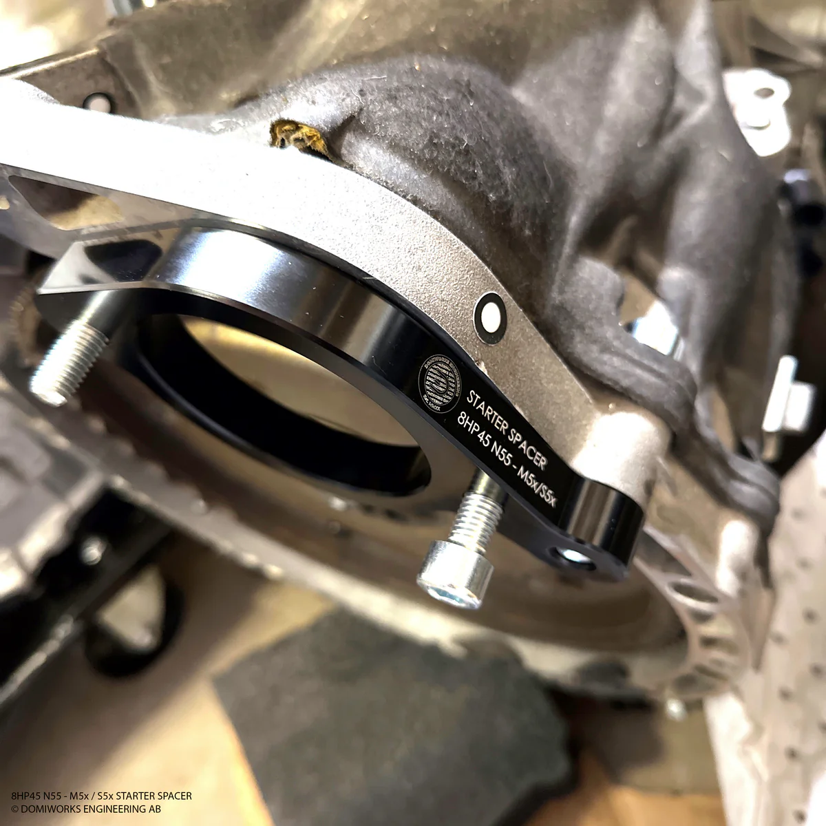 DomiWorks Engineering - BMW M5x/S5x 8HP45 N55 Starter Motor Spacer