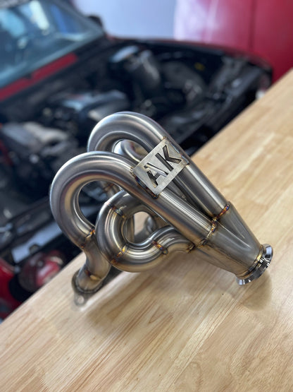 AK 3SGE BEAMS TO E30 RAM HORN STYLE HEADERS