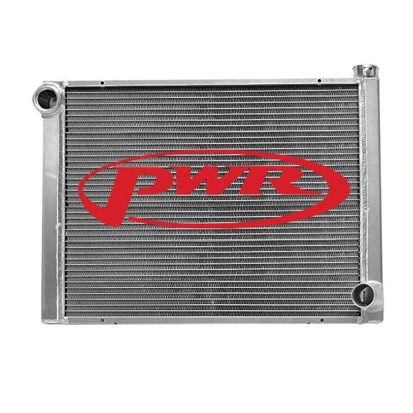 PWR - 42mm Universal Performance Radiator (PWR Open 22″ x 19″) -20 AN Port Inlet, 1-3/4″ Low Outlet
