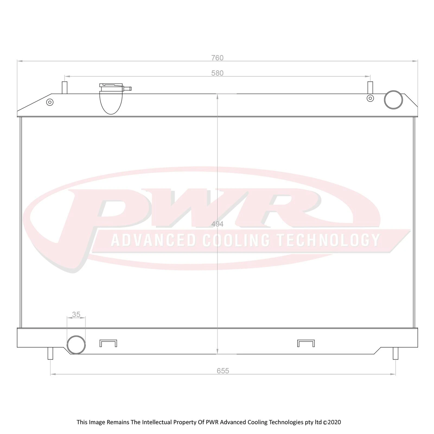 PWR  - 42mm Performance Radiator (Nissan 350Z 02-06)
