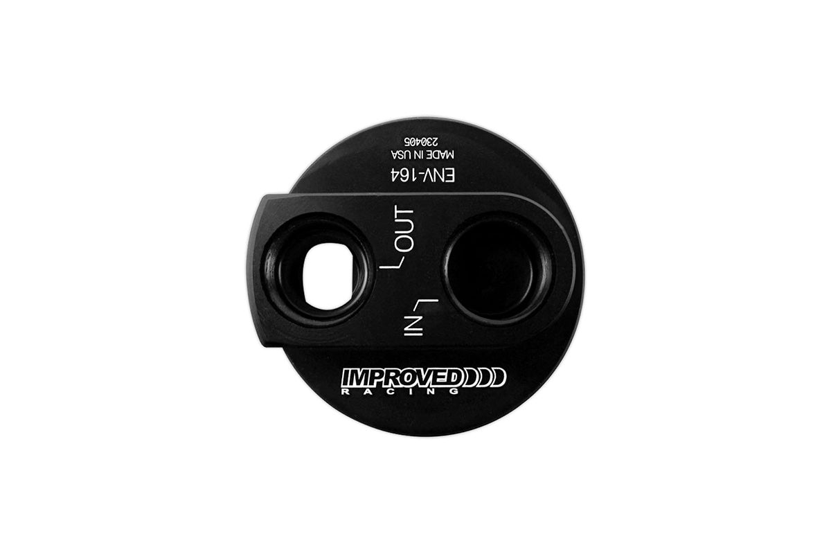 Improved Racing - Remote oil filter adapter, M20x1.5 filter thread, -10AN ORB ports