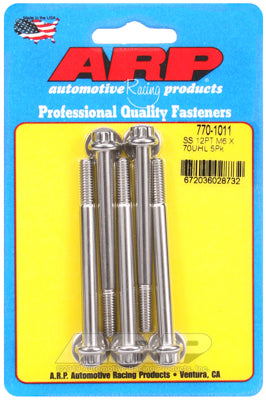 ARP M6 x 1.00 x 20 SS 12pt Bolts (5/pkg)