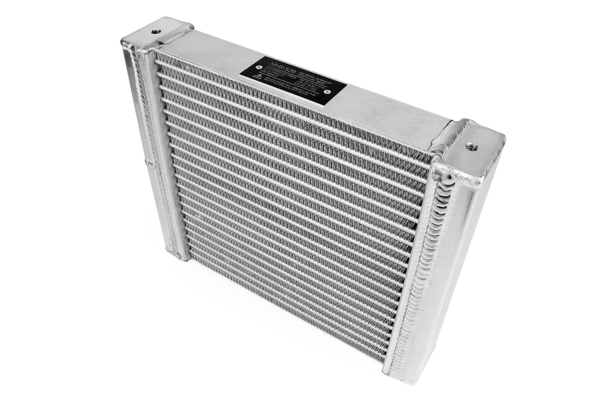 Improved Racing - High efficiency dual-pass oil cooler, 500 series, 21-row, 11.5" x 9.6", -10AN female ORB ports