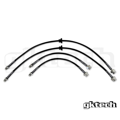 GKTech - CONVERSÃO S14/S15 PARA Z32/SKYLINE LINHAS DE FREIO TRANÇADAS (CONJUNTO DIANTEIRO E TRASEIRO) (S145-CONV) 