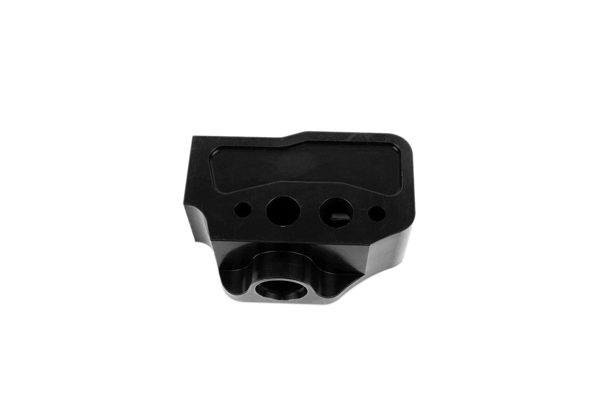 Improved Racing -  Oil cooler adapter, bottom inlet, thermostatic, 212F, GM LS, LSX, LS Next, rear sump