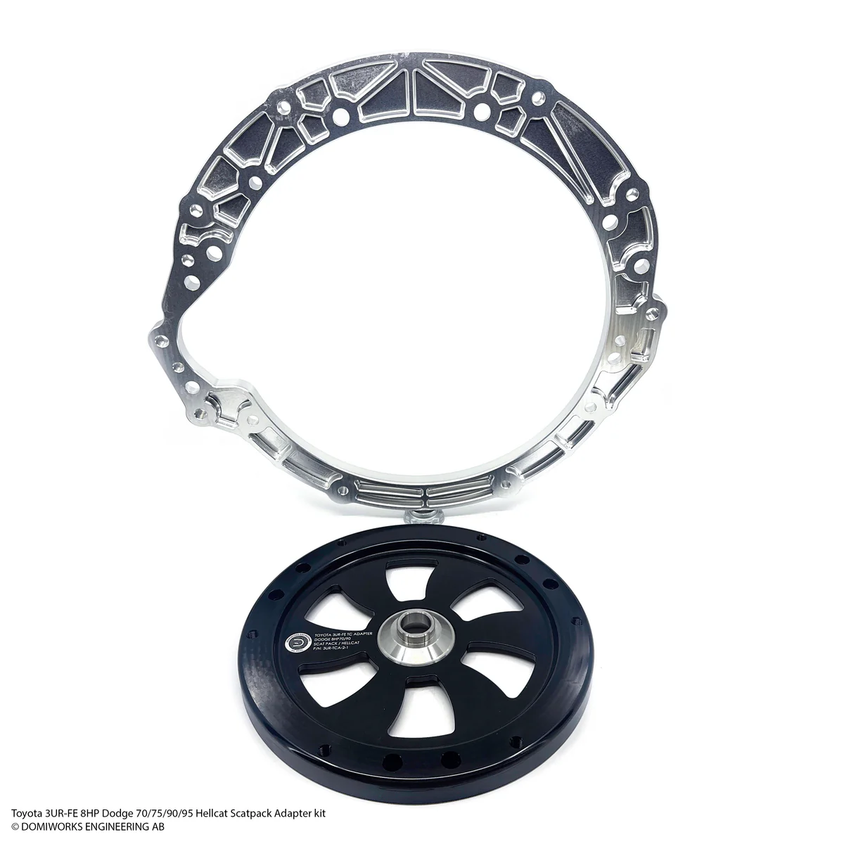 DomiWorks Engineering - TOYOTA 3UR-FE TO DODGE 8HP 70/75/90/95 SCAT PACK HELLCAT ADAPTER KIT