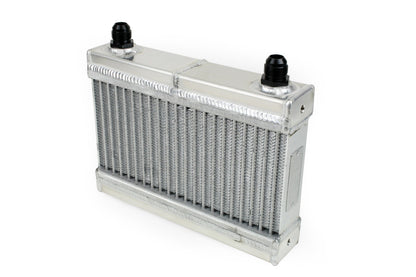Improved Racing - High efficiency dual-pass oil cooler, 200 series, 21-row, 7.00" x 9.60", -10AN female ORB ports
