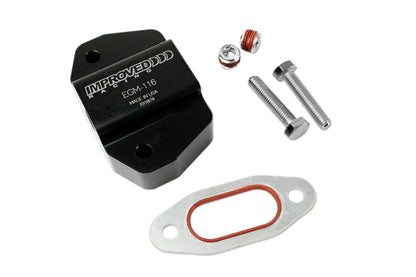 Improved Racing - Oil sensor, accumulator, and turbo feed adapter, -8AN ORB and two 1/8" NPT ports, LS engines