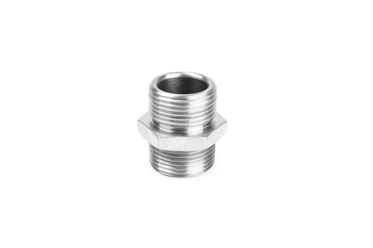 Improved Racing - Remote oil filter mount adapter screw, M22 x 1.50 to 3/4"-16, stainless