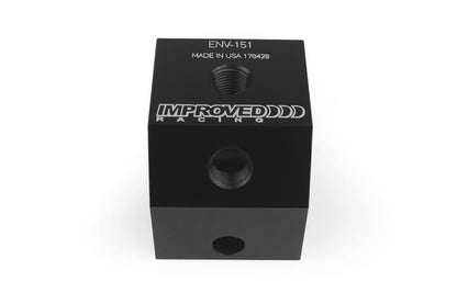 Improved Racing - Inline oil sensor adapter, compact, two 1/8" NPT sensor ports, -10AN ORB in/out ports