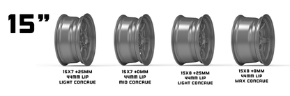 Kansei Wheels - TANDEM 15" - Satin Black