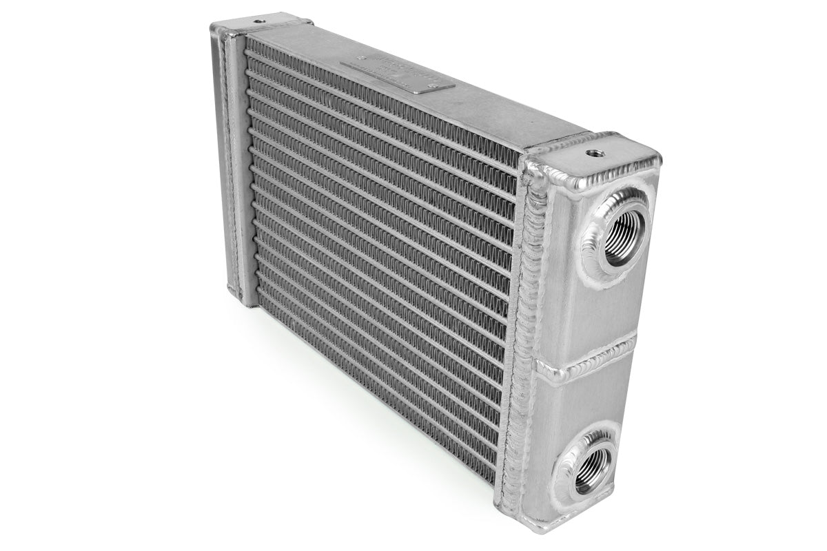 Improved Racing - High efficiency dual-pass oil cooler, 500 series, 15-row, 11.5" x 7.0", -10AN female ORB ports