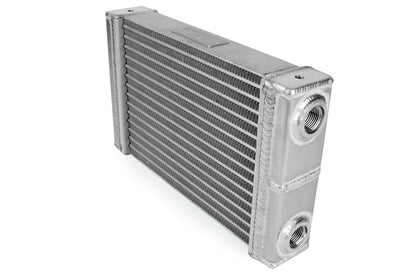 Improved Racing - High efficiency dual-pass oil cooler, 500 series, 15-row, 11.5" x 7.0", -10AN female ORB ports