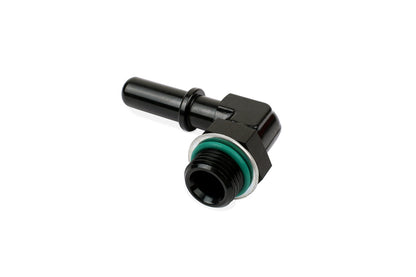 Improved Racing - Male -6 ORB to M10 SAE J2044 Quick Connect Male Tube Adapter Fitting, 90-Degree