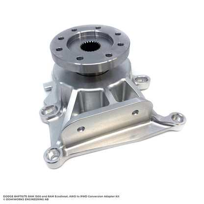 DomiWorks Engineering - DODGE 8HP70/75 RAM 1500 AND RAM ECODIESEL, AWD TO RWD CONVERSION ADAPTER KIT - 1350