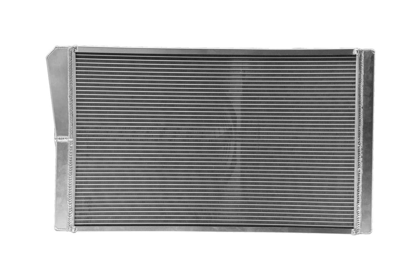 PWR - Radiator Module Lightweight Late Model Ext.Tube Closed 27.5" x 16.26" 1-3/4" Outlet w/ 13" Spal Fan & PWR EOC w/ 9" Spal Fan