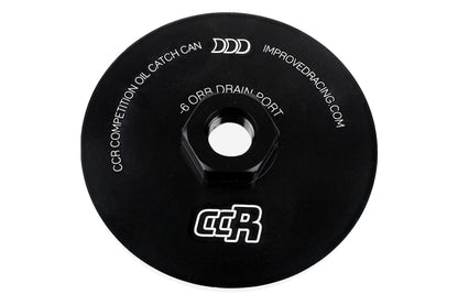 Improved Racing - CCR oil catch can bottom cap with -6 ORB drain port