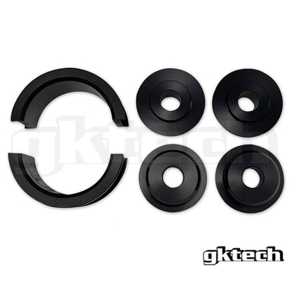 GKTech - Z33 350Z/ G35 BUCHAS DE CREMALHEIRA DE DIREÇÃO DE ALUMÍNIO SÓLIDO (Z33X-SRCK)