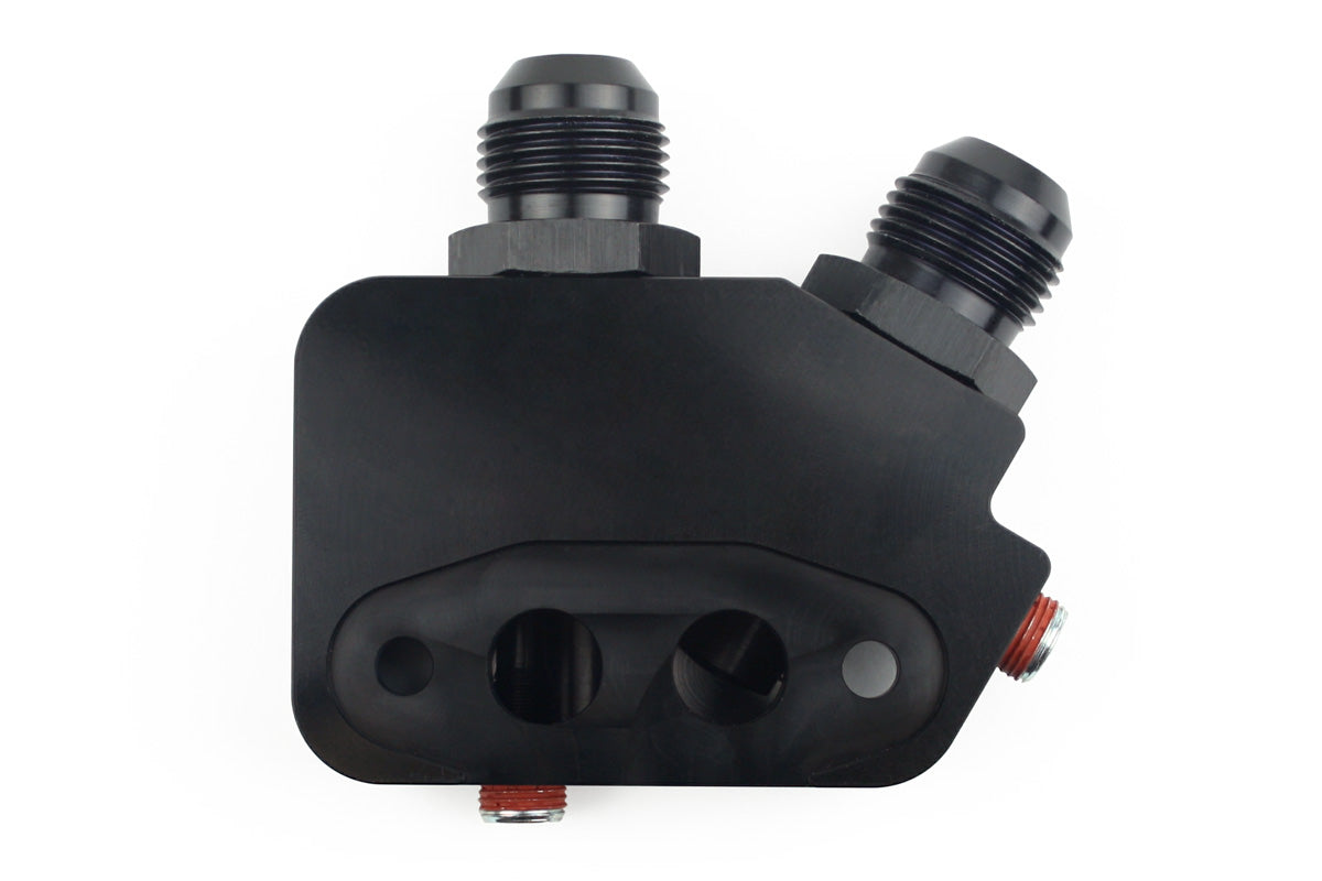 Improved Racing - Oil cooler adapter, low-profile, GM LS series engine, rear sump