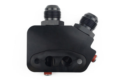 Improved Racing - Oil cooler adapter, low-profile, GM LS series engine, rear sump