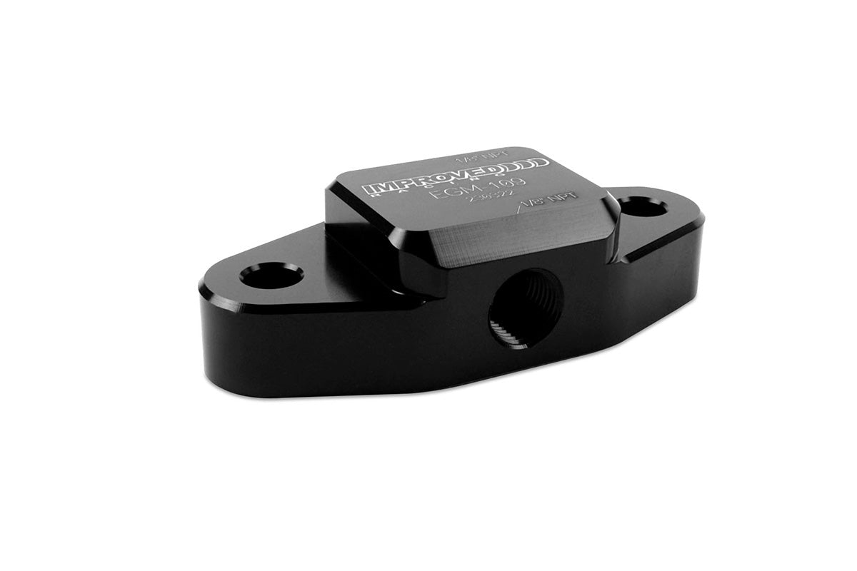 Improved Racing - Oil cooler bypass cover, w/ 2 x 1/8" NPT ports, LS engines