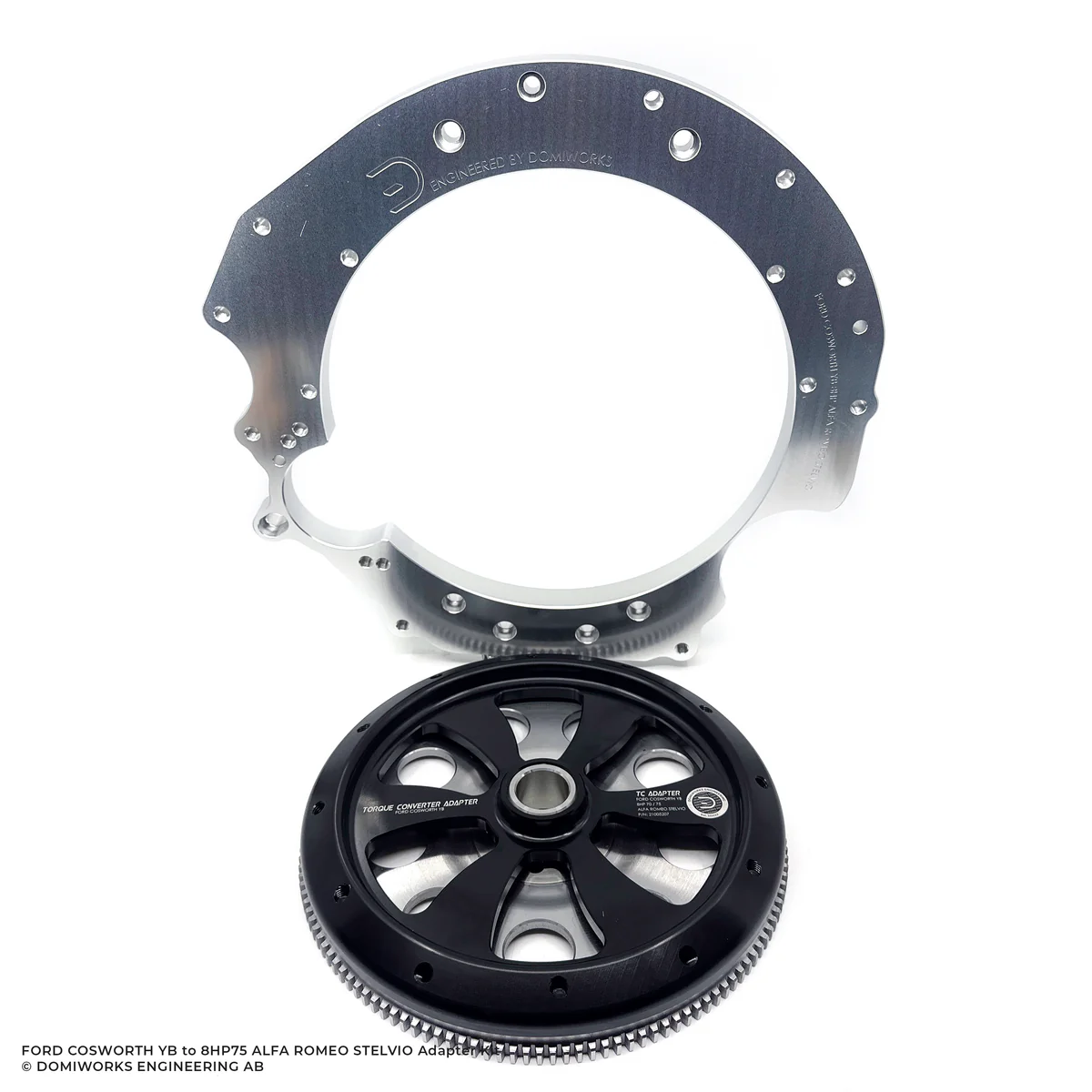 DomiWorks Engineering - FORD COSWORTH YB TO 8HP 70/75 ALFA ROMEO STELVIO ADAPTER KIT