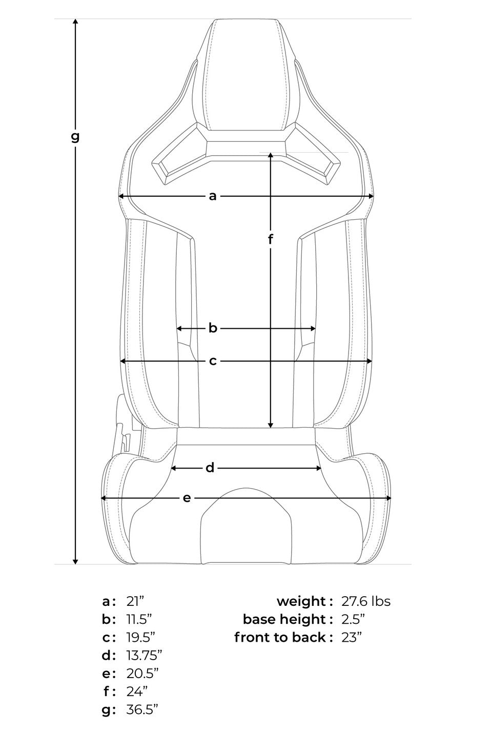 CORBEAU -  FXR RECLINING SEAT - PAIR