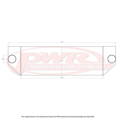 PWR - NISSAN GTiR PULSAR 55MM Intercooler