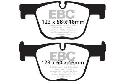 [GARAGE SALE] - EBC 12+ BMW 335 3.0 Turbo (F30) Yellowstuff Rear Brake Pads