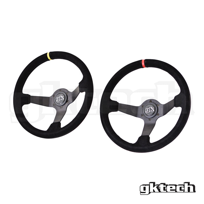 GKTech - STEERING WHEEL 350MM DEEP DISHED SUEDE