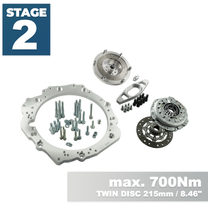 PMC Motorsport - Stage 2 Toyota JZ - BMW N54 GS6-53BZ 135i 335i 535i - 215mm / 8.46" Twin Disc