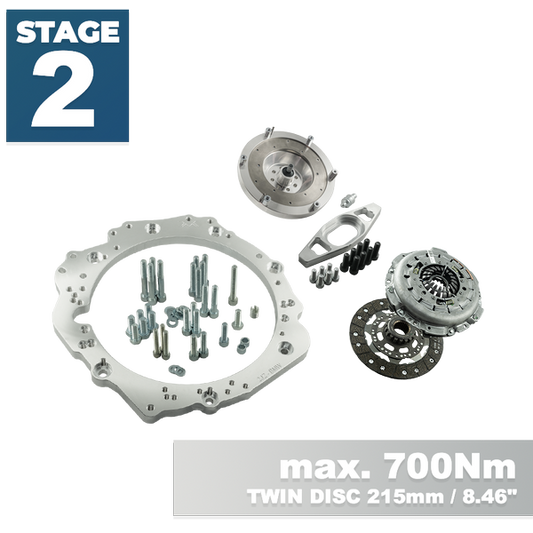 PMC Motorsport - Stage 2 Toyota JZ - BMW N54 GS6-53BZ 135i 335i 535i - 215mm / 8.46" Twin Disc