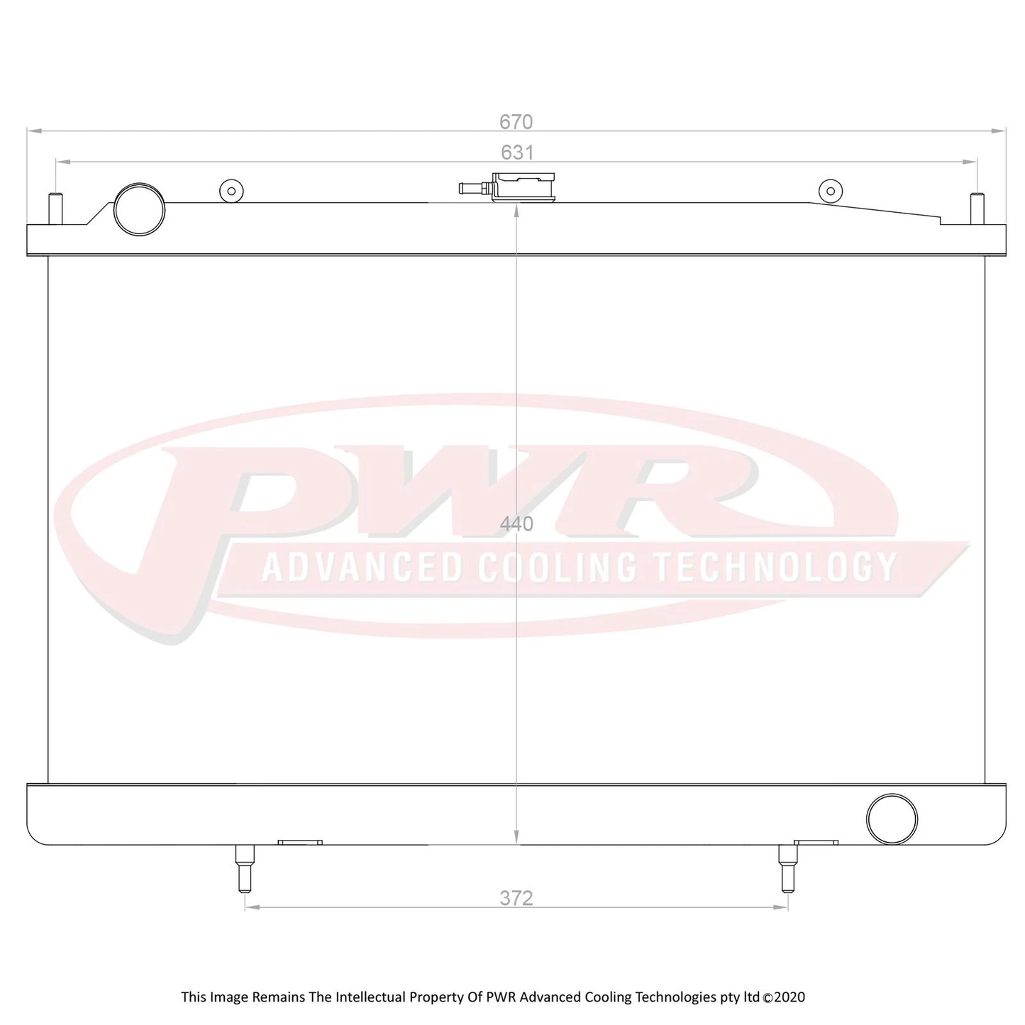 PWR - 42mm Performance Radiator (Nissan Silvia 200SX S14/S15 SR20/DET 93-02)