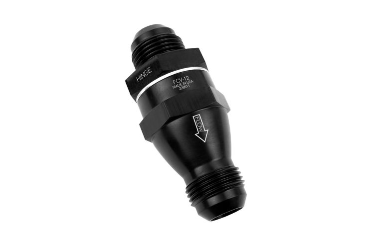 Improved Racing - High Flow Flapper Check Valve, -12 Body, -12AN Male