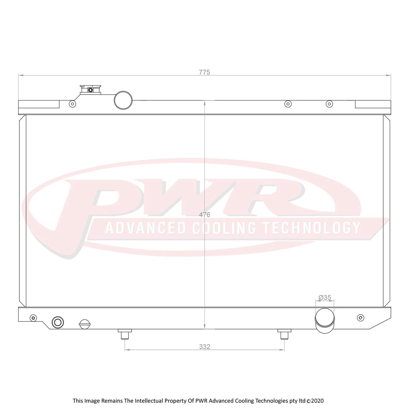 PWR - 42mm Performance Radiator (Toyota Aristo 93-97)