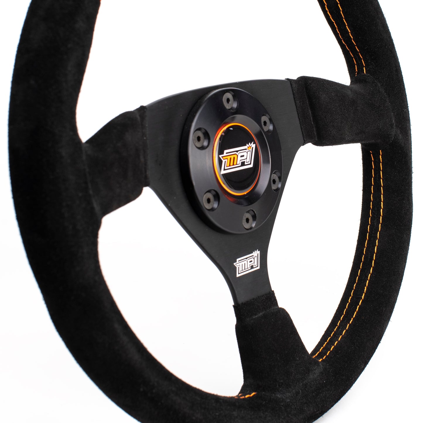Max Papis Innovations - F-13-Cut Open-Top Flat Suede Steering Wheel