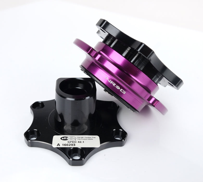 NRG SFI KEY WAY TYPE QUICK RELEASE BLACK-PURPLE