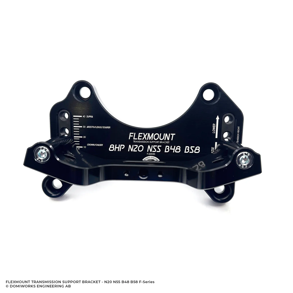 DomiWorks Engineering - FlexMount 2.0 - 8HP Transmission support bracket - N20/N55/B48/B58 F-series