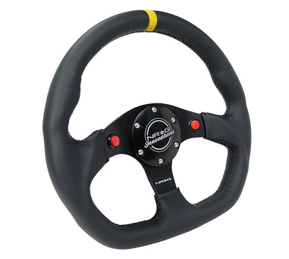 NRG - FLAT BOTTOM STEERING WHEEL LEATHER
