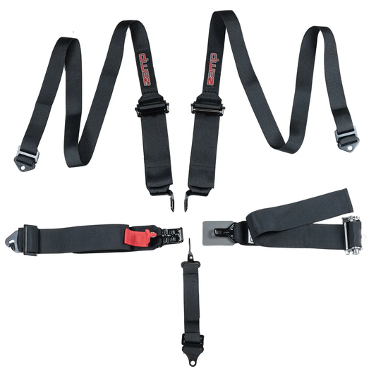 Zamp Race Seat Harness Black 3\q/2\q Ratchet Left 5 Point SFI 16.1